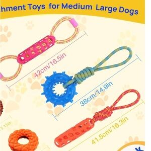 3 pcs Squeaky Dog Rope Toy